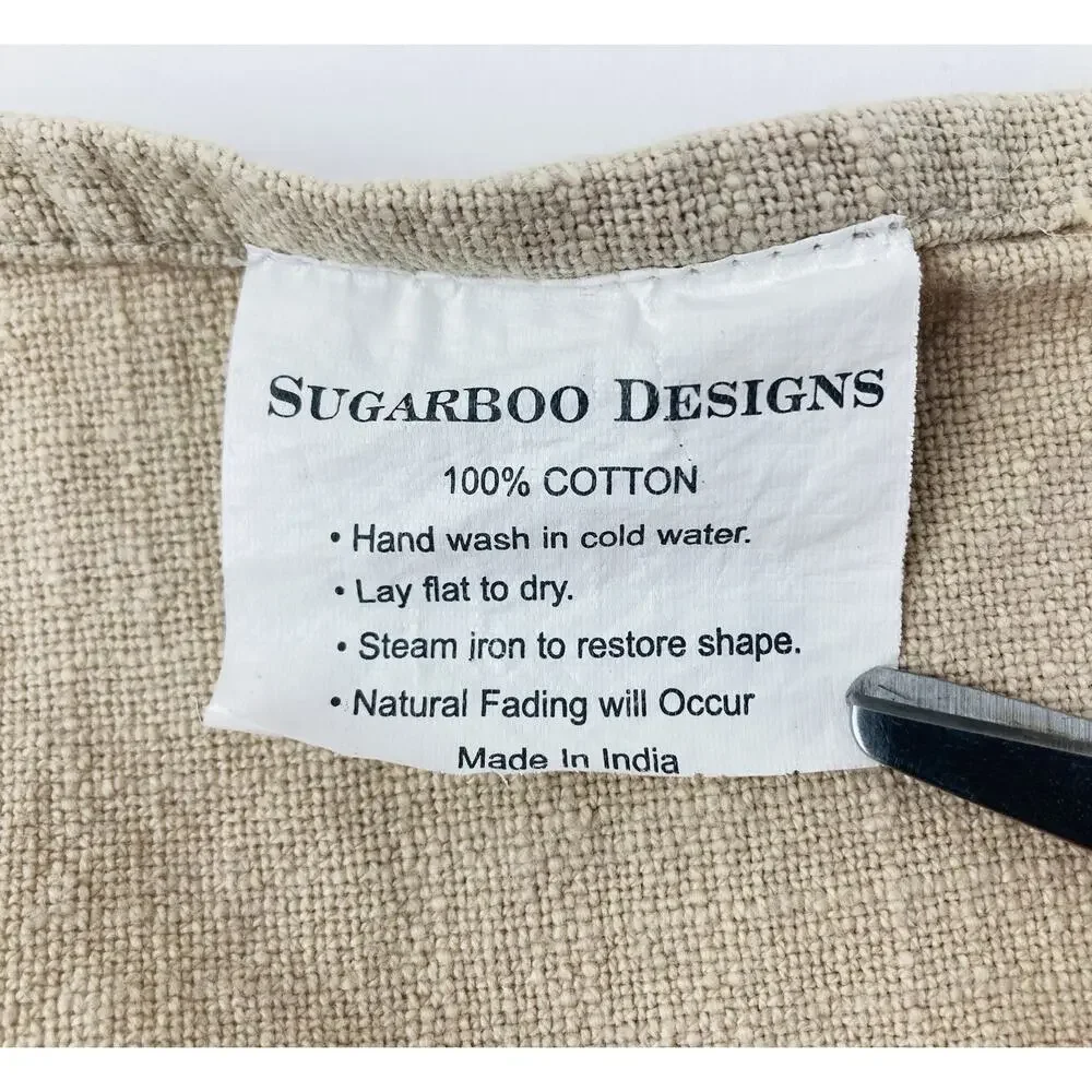 SUGARBOO DESIGNS Natural Cotton Tea Towel Elephant Tan Life Beautiful Wall Hangi
